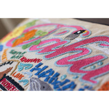 Load image into Gallery viewer, Oahu Hand-Embroidered Pillow