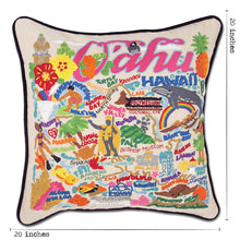Load image into Gallery viewer, Oahu Hand-Embroidered Pillow