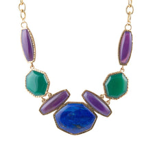 Load image into Gallery viewer, Odyssey Lapis Multi Stone Statement Necklace