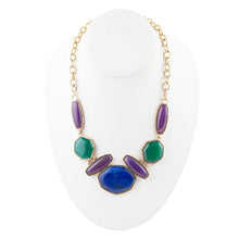 Load image into Gallery viewer, Odyssey Lapis Multi Stone Statement Necklace
