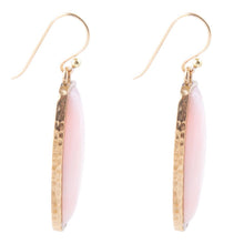 Load image into Gallery viewer, Odyssey Long Pink Opal and Bronze Earrings