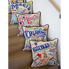 Load image into Gallery viewer, Oklahoma City Hand-Embroidered Pillow