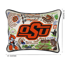 Load image into Gallery viewer, Oklahoma State University Collegiate Embroidered Pillow by CatStudio