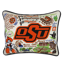 Load image into Gallery viewer, Oklahoma State University Collegiate Embroidered Pillow by CatStudio