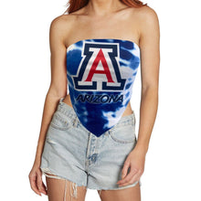 Load image into Gallery viewer, University of Arizona Tie Dye Bandana Top