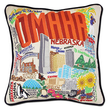 Load image into Gallery viewer, Omaha Hand-Embroidered Pillow