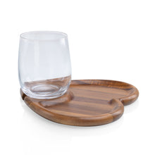 Load image into Gallery viewer, Heart Shaped Wine Appetizer Plate Set of 4