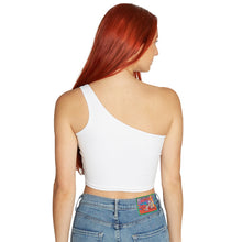 Load image into Gallery viewer, Boston College White One Shoulder Top