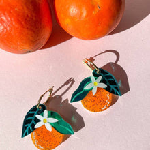 Load image into Gallery viewer, Orange Dangle Acrylic Earrings