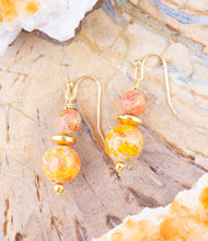 Load image into Gallery viewer, Orange Jasper Drop Earrings