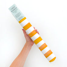 Load image into Gallery viewer, Orange and White Stripe Table Runner