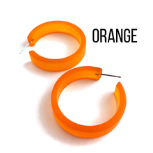 Load image into Gallery viewer, Portland Frosted Lucite Hoop Earrings