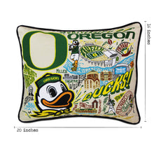 Load image into Gallery viewer, Oregon, University of Collegiate Embroidered Pillow by CatStudio