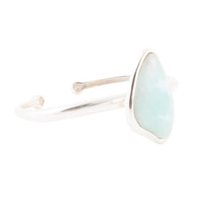 Load image into Gallery viewer, Organic Blue Larimar and Sterling Silver Cuff Bracelet