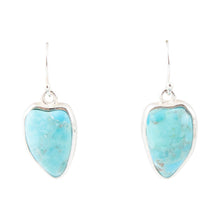 Load image into Gallery viewer, Organic Turquoise and Sterling Silver Drop Earrings