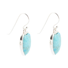 Load image into Gallery viewer, Organic Turquoise and Sterling Silver Drop Earrings