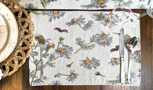 Load image into Gallery viewer, Tache Floral Daisies Ladybugs Woven Tapestry Placemat Set (18114)