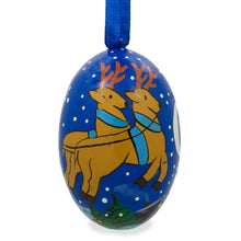 Load image into Gallery viewer, Santa Riding Wooden Christmas Ornament