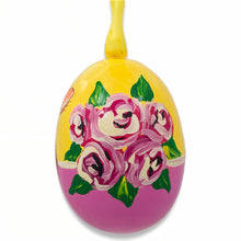 Load image into Gallery viewer, Cat with Balloon and Roses Wooden Christmas Ornament 3 Inches