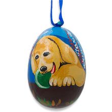 Load image into Gallery viewer, Yellow Labrador with Ball Wooden Christmas Ornament 3 Inches