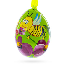 Load image into Gallery viewer, Two Bees and Heart by Flower Wooden Christmas Ornament 3 Inches