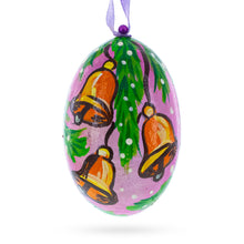 Load image into Gallery viewer, Mary and Joseph Overlooking Jesus Wooden Christmas Ornament 3 Inches