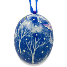 Load image into Gallery viewer, Mary Overlooking Jesus Wooden Christmas Ornament 3 Inches