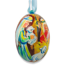 Load image into Gallery viewer, Wiseman, Lamb and Jesus Nativity Scene Wooden Christmas Ornament 3 Inches