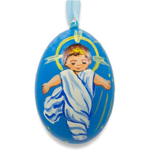 Load image into Gallery viewer, Jesus The Newborn King Wooden Christmas Ornament 3 Inches