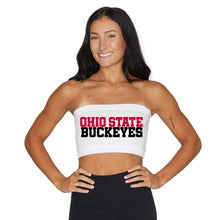 Load image into Gallery viewer, Ohio State OSU Buckeyes White Bandeau Top
