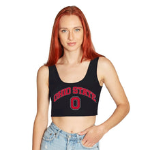 Load image into Gallery viewer, Ohio State OSU Buckeyes Black Crop Tank Top