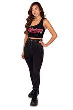 Load image into Gallery viewer, Ohio State OSU Buckeyes Lightning Black Shoulder Top
