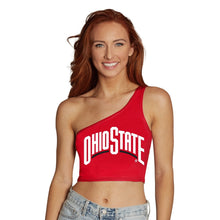 Load image into Gallery viewer, Ohio State OSU Buckeyes Red Shoulder Top