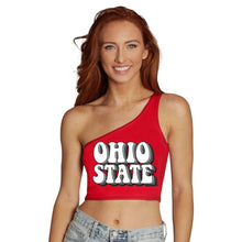 Load image into Gallery viewer, Ohio State OSU Buckeyes Retro Red Shoulder Top