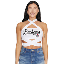 Load image into Gallery viewer, Ohio State OSU Buckeyes White Multi Way Bandeau Top