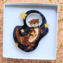 Load image into Gallery viewer, Otter Space Brooch by Cherryloco