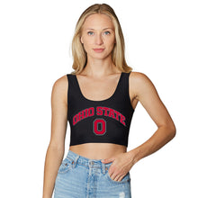 Load image into Gallery viewer, Ohio State OSU Buckeyes Black Crop Tank Top