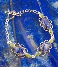 Load image into Gallery viewer, Oxford Lapis and Jade Bracelet