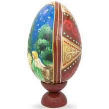 Load image into Gallery viewer, Virgin Mary in Mangle Nativity Scene Wooden Egg Figurine 7.25 Inches