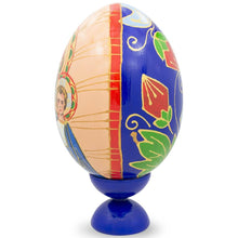 Load image into Gallery viewer, Virgin Mary and Jesus Icon Wooden Easter Egg Figurine 7.25 Inches