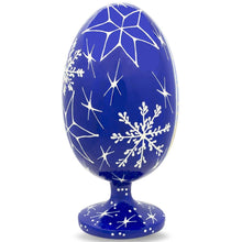 Load image into Gallery viewer, Mary Overlooking Jesus Nativity Scene Wooden Egg Figurine 4.75 Inches