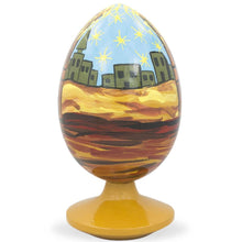 Load image into Gallery viewer, Virgin Mary, Joseph, Jesus, 3 Kings &amp; Lambs Nativity Scene Wooden Egg 4.75 Inch