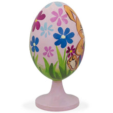 Load image into Gallery viewer, Bunny Decorating Easter Egg Wooden Figurine