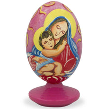 Load image into Gallery viewer, Mary Holding Jesus Wooden Figurine