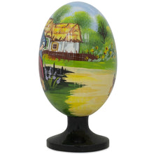 Load image into Gallery viewer, Ukrainian Couple in the Village Wooden Easter Egg Figurine 4.75 Inches