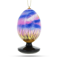 Load image into Gallery viewer, Rising Cross in the Sky Wooden Easter Egg Ornament