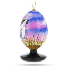 Load image into Gallery viewer, Rising Cross in the Sky Wooden Easter Egg Ornament