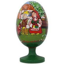 Load image into Gallery viewer, Ukrainian Couple Celebrating Easter Wooden Figurine 4.75 Inches