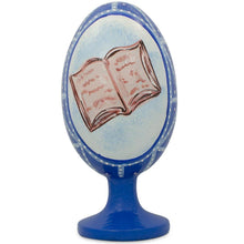 Load image into Gallery viewer, St Nicholas with the Bible Wooden Easter Egg Figurine 4.75 Inches
