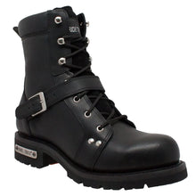 Load image into Gallery viewer, Commandsole 6&quot; Black Biker Leather Boot